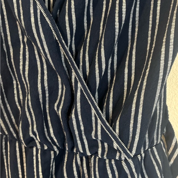 Caution To The Wind Blue and White Striped Blouse - Picture 4 of 8